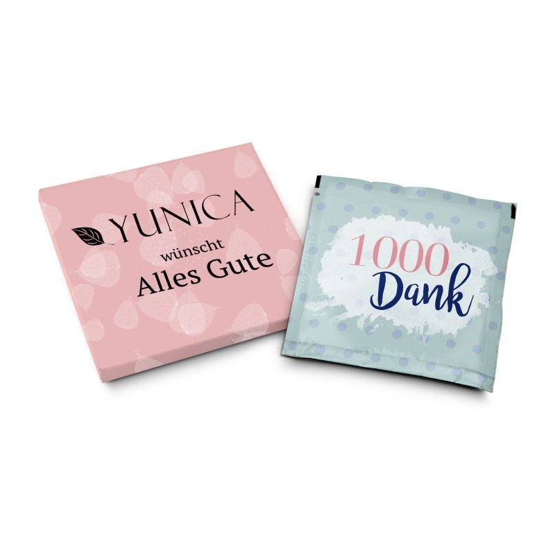 Bild Badesalz Sachet im individuellen Mäppchen, Motiv: 1000 Dank